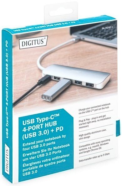 Хаб DIGITUS USB-C > 4xUSB-A/USB-C