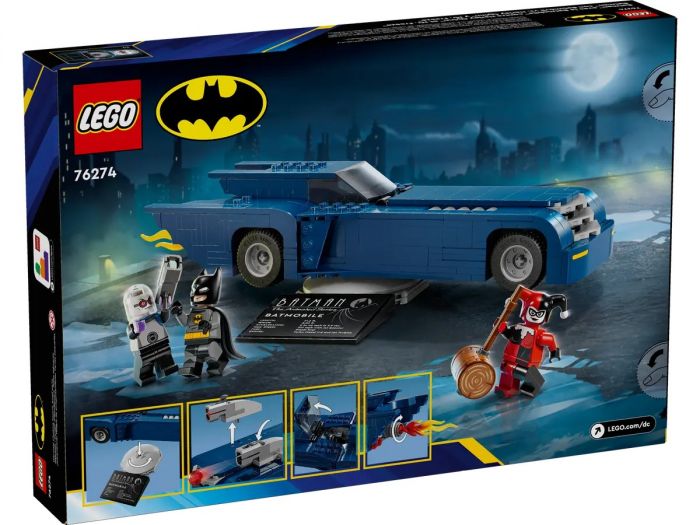 Конструктор LEGO Batman Бетмен на бетмобілі проти Харлі Квін і Містера Фріза