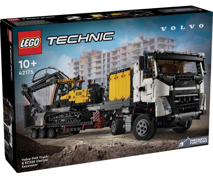 Конструктор LEGO Technic Вантажівка Volvo FMX і Електричний екскаватор EC230