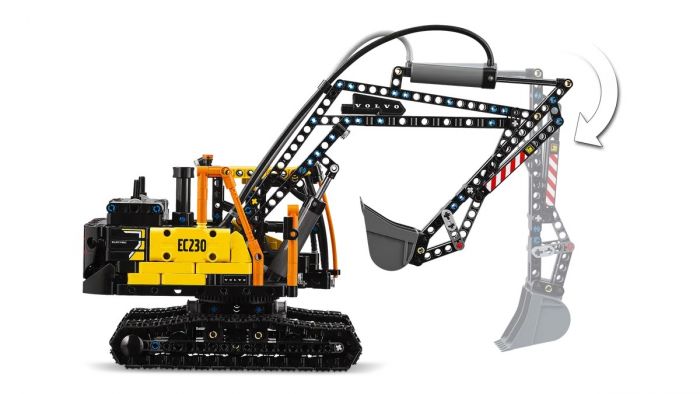 Конструктор LEGO Technic Вантажівка Volvo FMX і Електричний екскаватор EC230