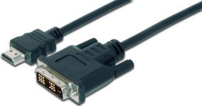 Кабель DIGITUS HDMI > DVI-D (M/M), 2м, чорний