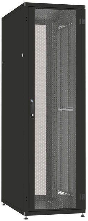 Шафа ZPAS 19", 42U, SZB IT, передні перфоровані, задні перфоровані розпашні, 600x1000 мм,  максимально 1500кг, чорна