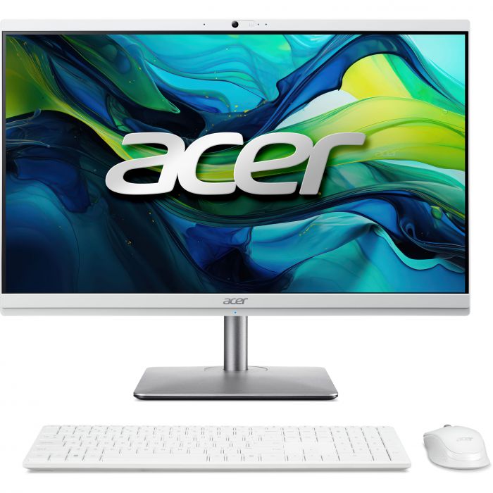 Комп'ютер персональний моноблок Acer Aspire C24-195ES 23.8" FHD Intel U5-125U, 16GB, F512GB, UMA, WiFi, кл+м, 3р, без ОС, сірий