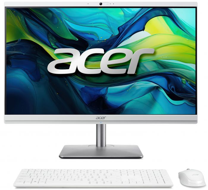 Комп'ютер персональний моноблок Acer Aspire C24-195ES 23.8" FHD Intel U5-125U, 16GB, F512GB, UMA, WiFi, кл+м, 3р, без ОС, сірий