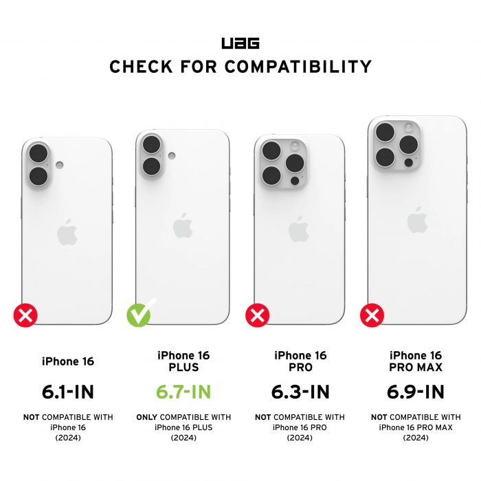Чохол UAG для iPhone 16 Plus, Plasma XTE MagSafe, Black/Orange