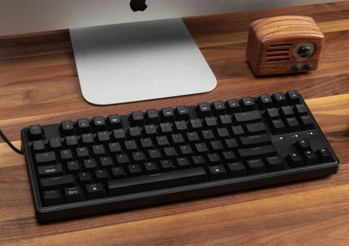 Клавіатура механічна Keychron C3 Pro 87Key, K pro Red, USB-A, QMK, Hot-swap, EN/UKR, RGB, чорний