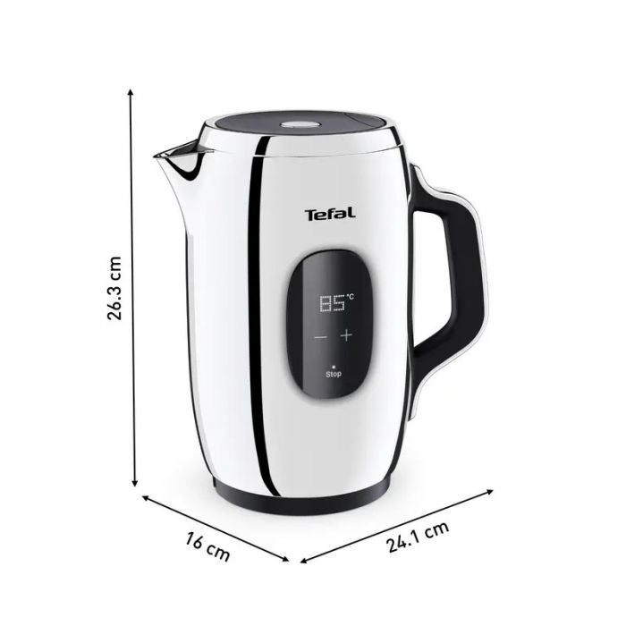 Електрочайник Tefal Majestuo 1.5л, з подвійними стінками, 9 темп.реж, підтримка температури, сенсорне управління, нержавіюча сталь