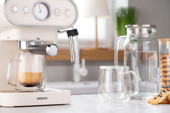 Набір чашок з ручками і подвійними стінками Ardesto, 250мл, 2шт, боросилікатне скло, прозорий