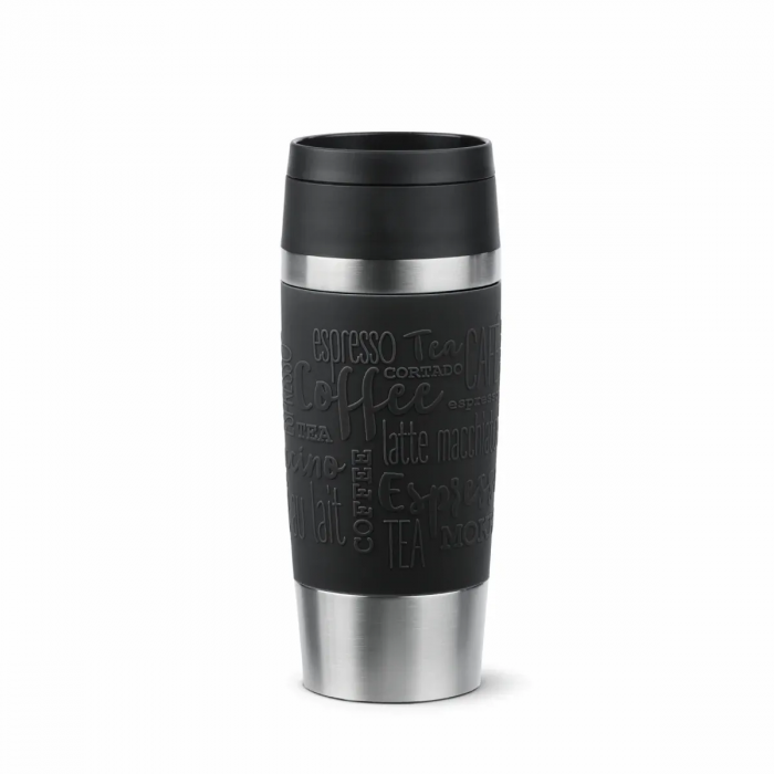 Термочашка Tefal Travel Mug Classic, 360мл, нержавіюча сталь, чорний