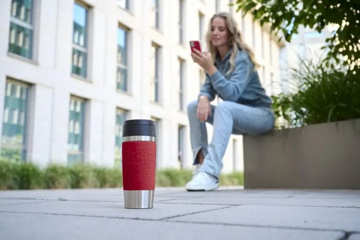 Термочашка Tefal Travel Mug Classic, 360мл, нержавіюча сталь, червоний