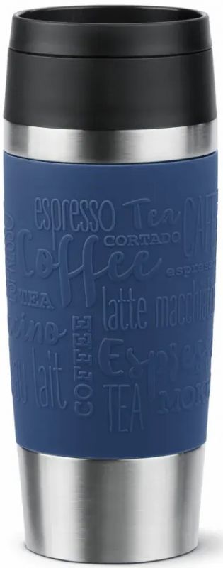 Термочашка Tefal Travel Mug Classic, 360мл, нержавіюча сталь, синій