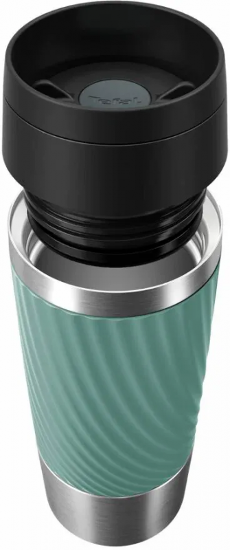 Термочашка Tefal Travel Mug Classic Twist, 360мл, нержавіюча сталь, зелений