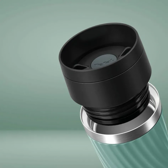 Термочашка Tefal Travel Mug Classic Twist, 360мл, нержавіюча сталь, зелений