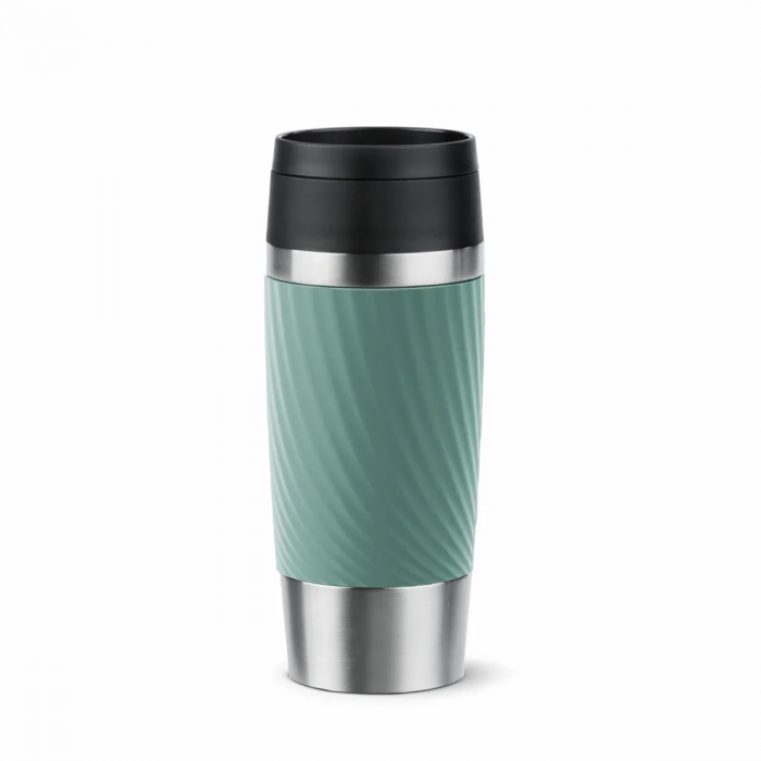 Термочашка Tefal Travel Mug Classic Twist, 360мл, нержавіюча сталь, зелений