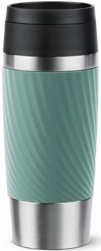 Термочашка Tefal Travel Mug Classic Twist, 360мл, нержавіюча сталь, зелений