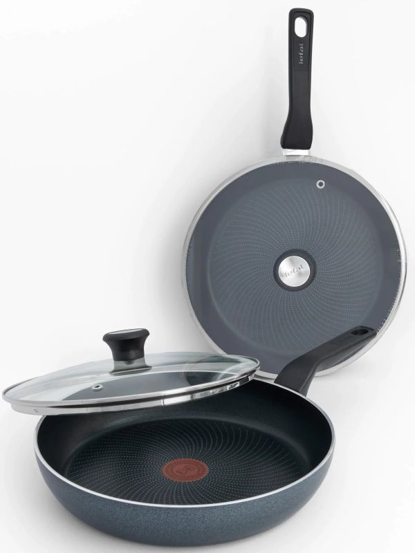 Сковорода з кришкою Tefal Generous Cook, 28см, алюміній, бакеліт, скло, чорний