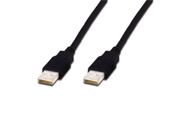 Кабель DIGITUS USB-A (M/M) заряджання/синхронізації, 1м, чорний