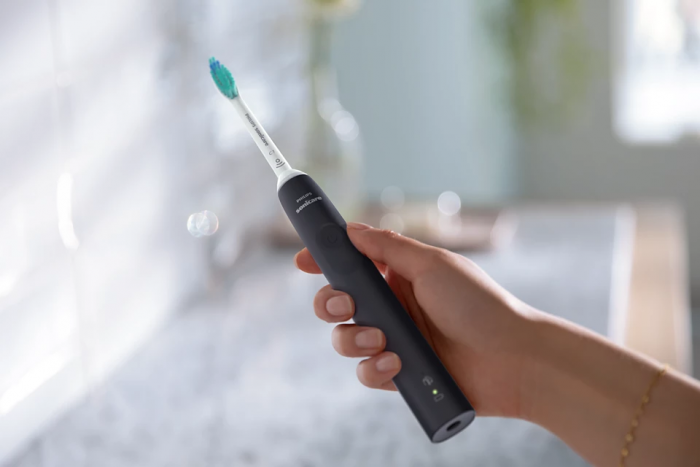 Щітка зубна електр. Philips, Sonicare Gemini 3100, 31т. колив/хв, насадок-1, футляр, чорний