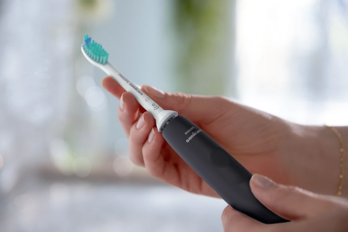 Щітка зубна електр. Philips, Sonicare Gemini 3100, 31т. колив/хв, насадок-1, футляр, чорний