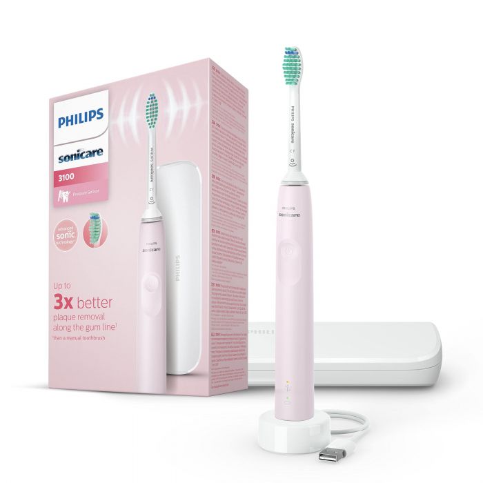 Щітка зубна електр. Philips, Sonicare Gemini 3100, 31т. колив/хв, насадок-1, футляр, рожевий