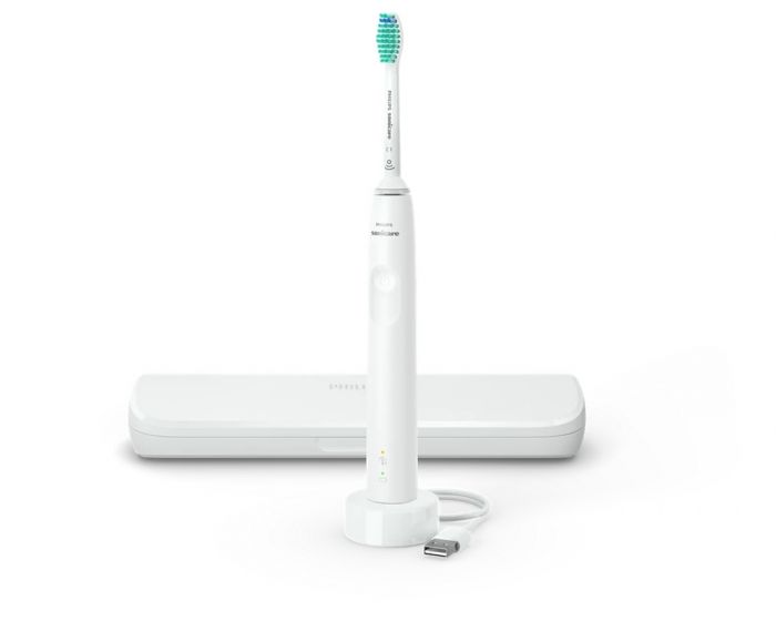 Щітка зубна електр. Philips, Sonicare Gemini 3100, 31т. колив/хв, насадок-1, футляр, білий