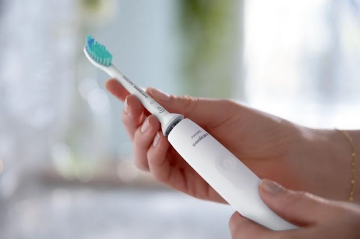 Щітка зубна електр. Philips, Sonicare Gemini 3100, 31т. колив/хв, насадок-1, футляр, білий