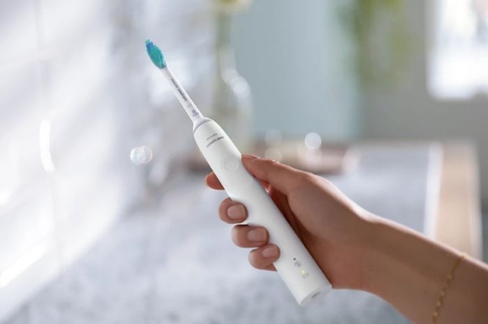 Щітка зубна електр. Philips, Sonicare Gemini 3100, 31т. колив/хв, насадок-1, футляр, білий