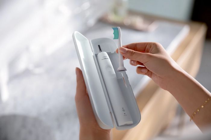 Щітка зубна електр. Philips, Sonicare Gemini 3100, 31т. колив/хв, насадок-1, футляр, білий