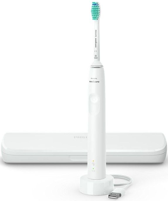 Щітка зубна електр. Philips, Sonicare Gemini 3100, 31т. колив/хв, насадок-1, футляр, білий