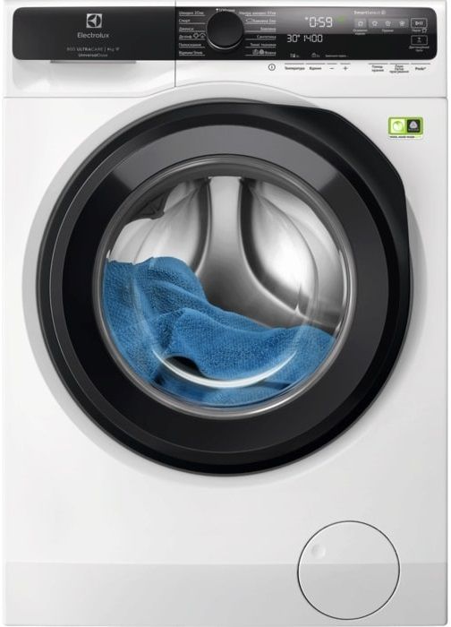 Пральна машина Electrolux фронтальна, 9кг, 1400, A+++, 60см, дисплей, пара, інвертор, universaldose, білий