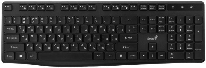 Клавіатура мембранна Genius KB-7200, 104key, WL, EN/UKR, чорний