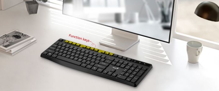 Клавіатура мембранна Genius KB-7200, 104key, WL, EN/UKR, чорний