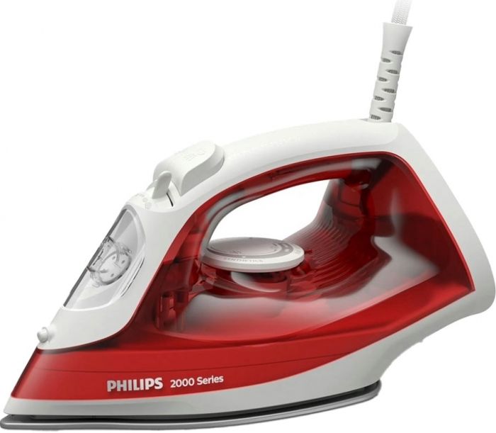 Праска PHILIPS Series 2000, 2000Вт, 250мл, паровий удар -100гр, керам. підошва, червоний