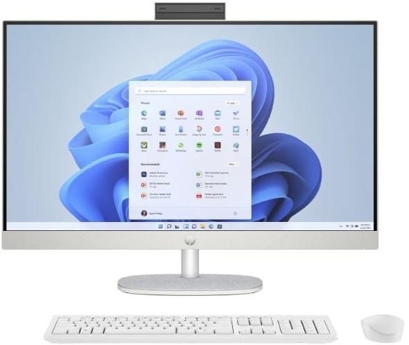 Комп'ютер персональний моноблок HP All-in-One 27" FHD IPS AG, Intel i3-N300, 8GB, F512GB, UMA, WiFi, кл+м, DOS, білий