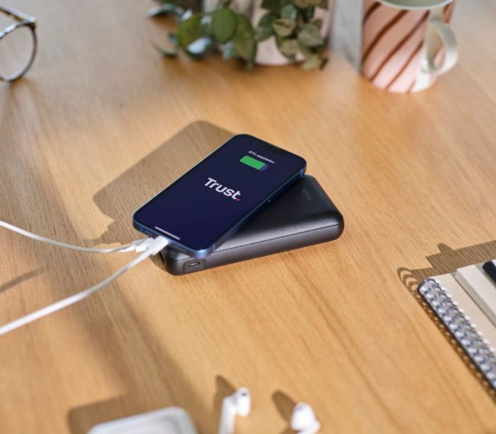 Акумулятор портативний літій-іонний power bank Trust Redoh, 20000мА·год, USB-A/2хUSB-C, 18W, QC 3.0, PD, чорний