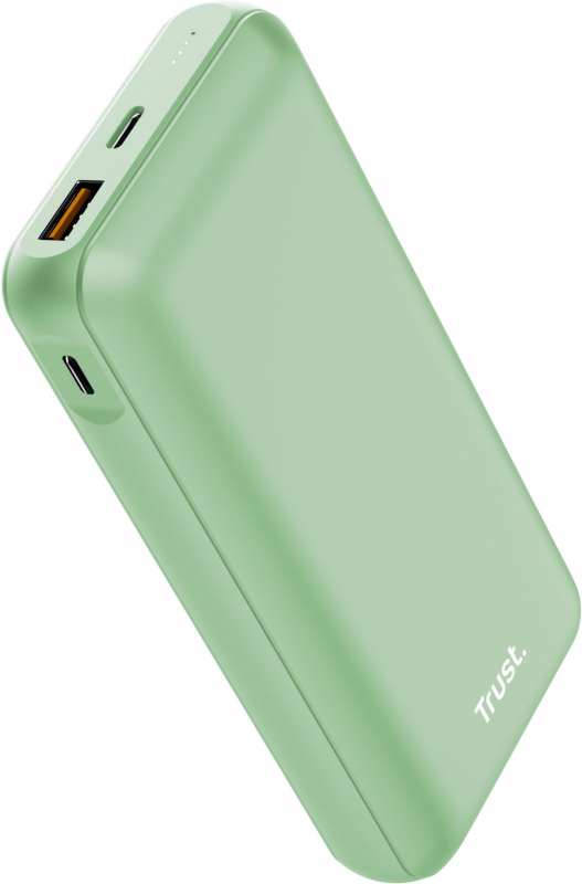 Акумулятор портативний літій-іонний power bank Trust Redoh, 20000мА·год, USB-A/2хUSB-C, 18W, QC 3.0, PD, зелений