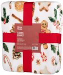 Плед ARDESTO Flannel 160х200см, 100% поліестер, імбирні пряники