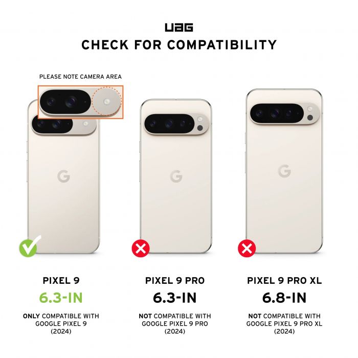 Чохол UAG для Google Pixel 9, Plyo Pro Magnetic, Ice/Silver
