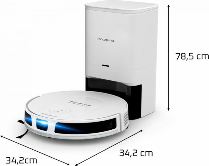 Робот-пилосос Rowenta миючий X-Plorer Serie 70+ Total Care, 2500ПаВт, h=7.8см, 0.3л, конт пил -0.4л, автон. робота до 168хв, білий
