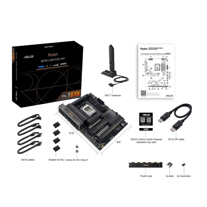 Материнcька плата ASUS PROART X870E-CREATOR WIFI sAM5 X870E 4xDDR5 M.2 HDMI WiFi BT ATX