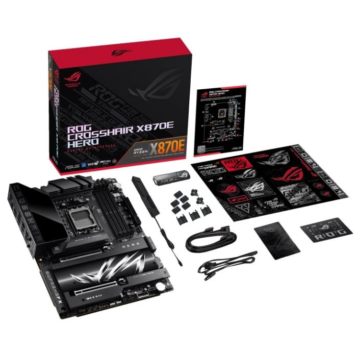 Материнcька плата ASUS ROG CROSSHAIR X870E HERO sAM5 X870E 4xDDR5 M.2 HDMI WiFi BT ATX