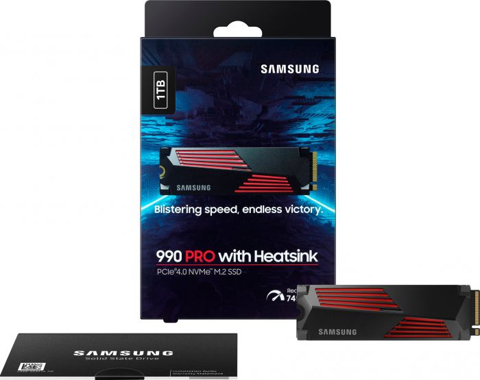 Накопичувач SSD Samsung M.2 1TB PCIe 4.0 990PRO + радіатор