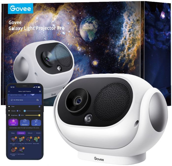 Зірковий проектор Govee H6092 Galaxy Star Projector, RGB, WI-FI/Bluetooth, білий