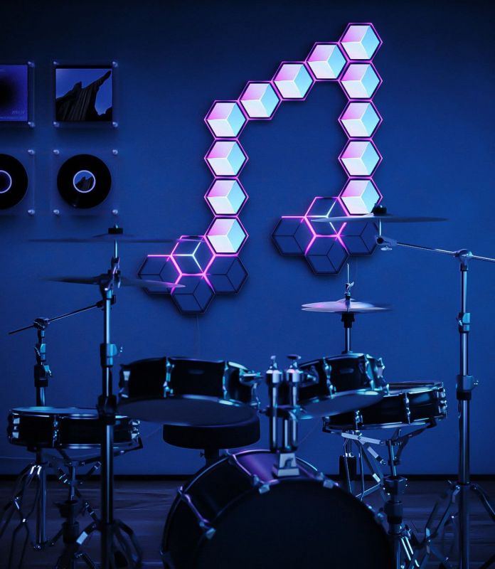 Набір настінних світильників Govee H606A Glide Hexagon Light, 7, RGBIC, WI-FI/Bluetooth, білий