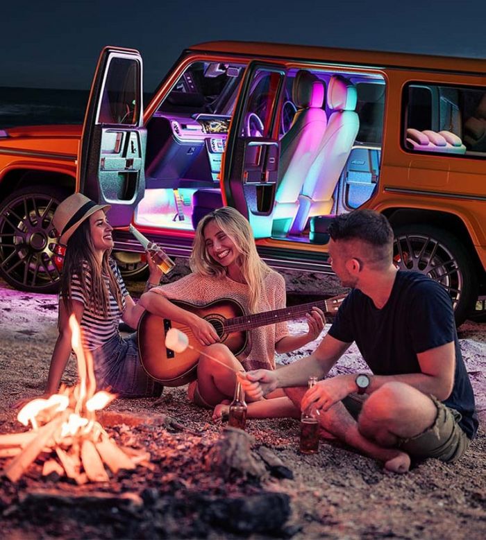 Набір розумного підсвічування для автомобіля Govee H7090 Interior Car Lights, RGBIC, Bluetooth, чорний