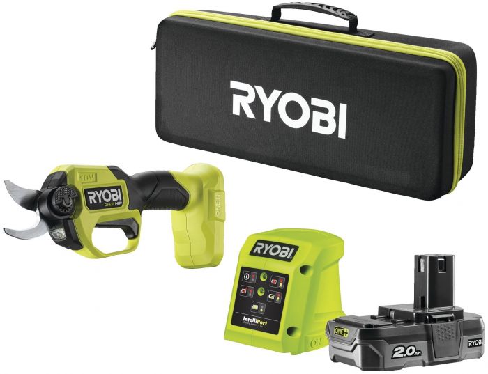 Секатор акумуляторний Ryobi ONE+ HP RY18SCXA-120T 18В акб 1х2А·год ЗП d різа 28мм 0.83кг кейс