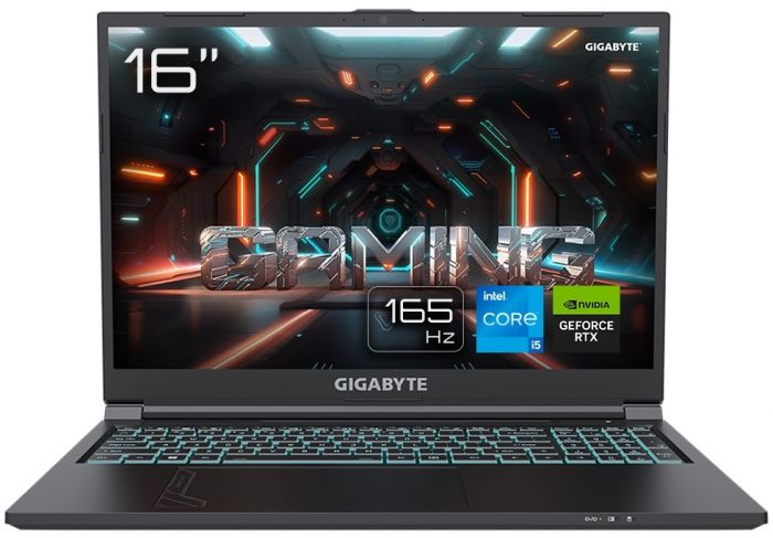 Ноутбук Gigabyte G6 16.0 FHD+ 165Hz, Intel i7-12650H, 16GB, F512GB, NVD4050-6, W11, чорний