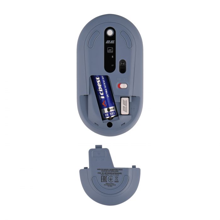 Миша 2E MF300 CAPYBARA:SWIM Silent WL BT, синій