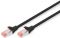 Патч-корд DIGITUS CAT 6 S-FTP, 1м, AWG 27/7, LSZH, чорний