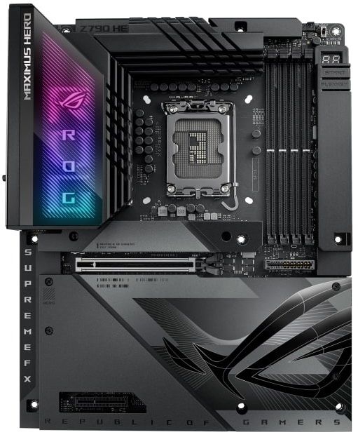 Материнcька плата ASUS ROG MAXIMUS Z790 HERO BTF s1700 Z790 4xDDR5 M.2 HDMI USB Type-C Wi-Fi BT ATX чорний приховане підключення роз'ємів